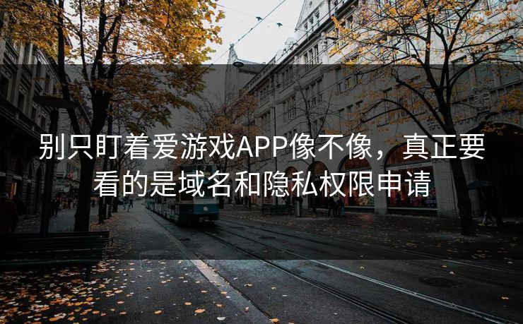 别只盯着爱游戏APP像不像，真正要看的是域名和隐私权限申请