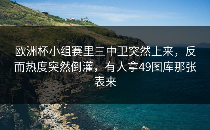 欧洲杯小组赛里三中卫突然上来，反而热度突然倒灌，有人拿49图库那张表来